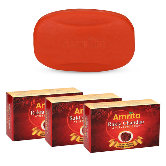 Amrita Rakta Chandana Soap (Pack of 3)